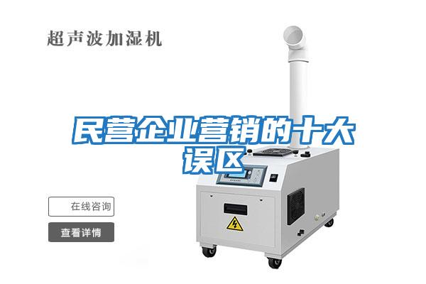 民營企業營銷的十大誤區