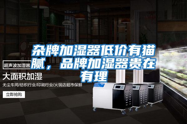 雜牌加濕器低價有貓膩，品牌加濕器貴在有理
