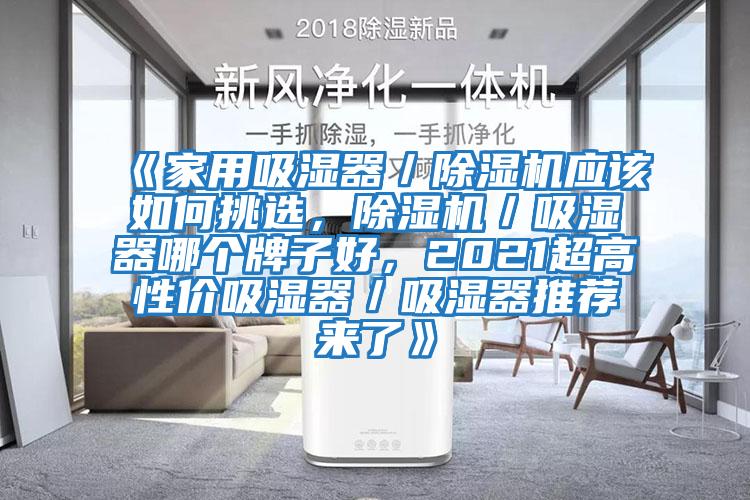 《家用吸濕器／除濕機應該如何挑選，除濕機／吸濕器哪個牌子好，2021超高性價吸濕器／吸濕器推薦來了》
