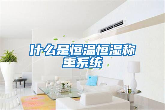什么是恒溫恒濕稱重系統