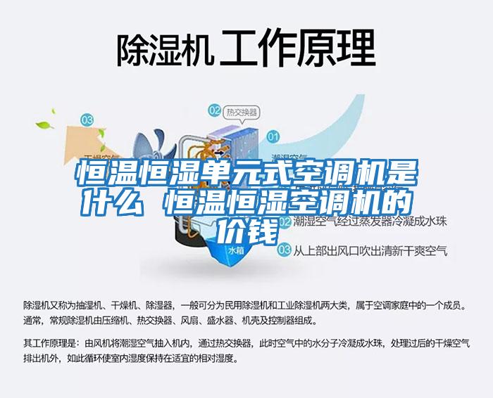 恒溫恒濕單元式空調機是什么 恒溫恒濕空調機的價錢