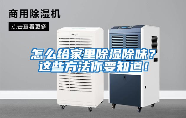 怎么給家里除濕除味？這些方法你要知道！