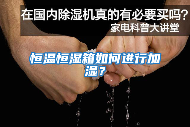 恒溫恒濕箱如何進行加濕？