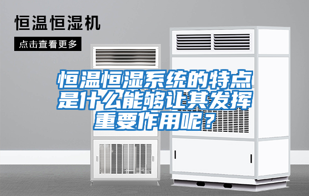 恒溫恒濕系統(tǒng)的特點是什么能夠讓其發(fā)揮重要作用呢？