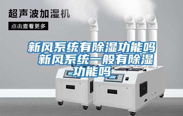 新風(fēng)系統(tǒng)有除濕功能嗎 新風(fēng)系統(tǒng)一般有除濕功能嗎
